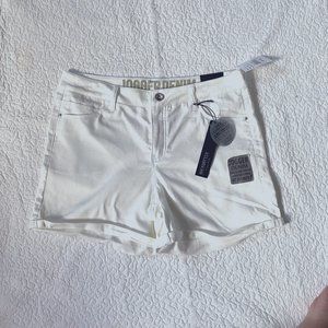 Soundstyle Jogger Denim White Cozy Comfort Shorts Size 14 NWT
